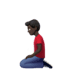 🧎🏿‍♂️ man kneeling: dark skin tone display on Apple